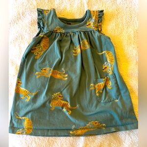 Kids Sleeveless Top with Lion Print